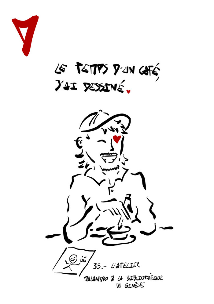 Le temps d’un café, j’ai dessiné, Bibliothèque de Genève, Genève