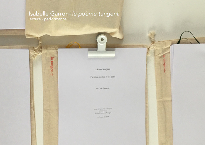 Lecture performance : Le poème tangent, L’Atelier Blanc, Villefranche-de-Rouergue