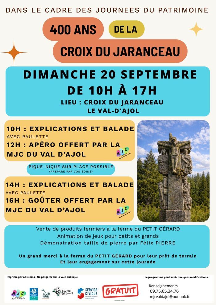 Les 400 ans de la Croix du Jaranceau Croix du Jaranceau Le Val-d'Ajol