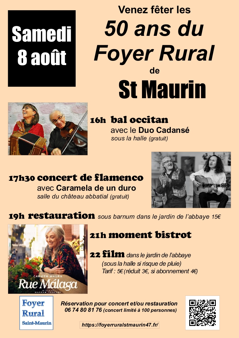 Les 50 ans du Foyer rural de Saint-Maurin Place du Château abbatial Saint-Maurin