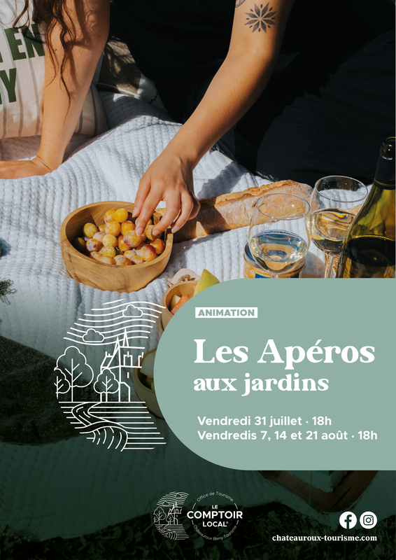 Les apéros au jardin abbaye de Déols Châteauroux