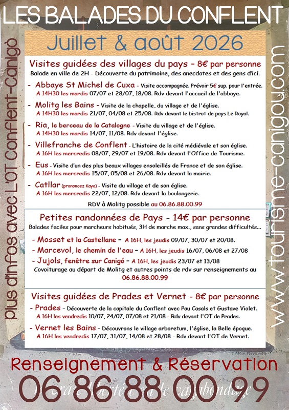 LES BALADES DU CONFLENT MARCEVOL, LE CHEMIN DE L’EAU Molitg-les-Bains