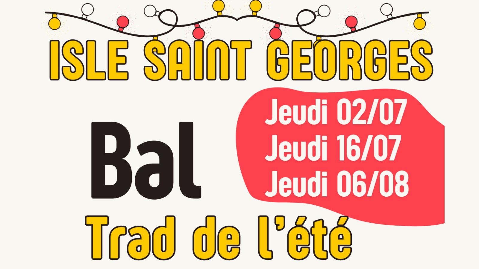 Les Bals Trad de l’Été Rue des Gravettes Isle-Saint-Georges