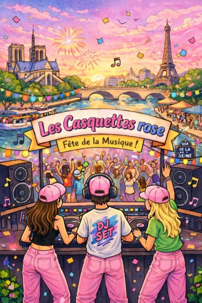 Les Casquettes Rose – Techno & Electro & Commerciale, Quai de Seine – Voie George Pompidou, Paris