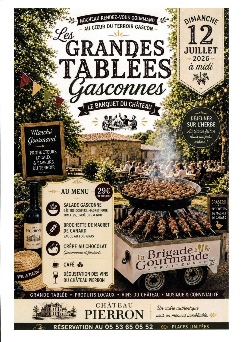 Les Grandes Tablées Gasconnes Château Pierron Nérac 2026-07-12