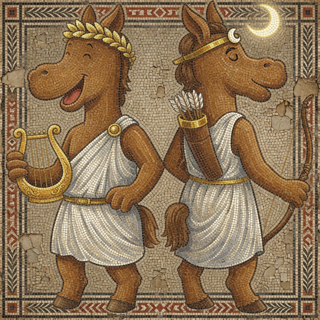 Les jeudis de l&rsquo;été les jumeaux de l’Olympe en mosaïque  Rom