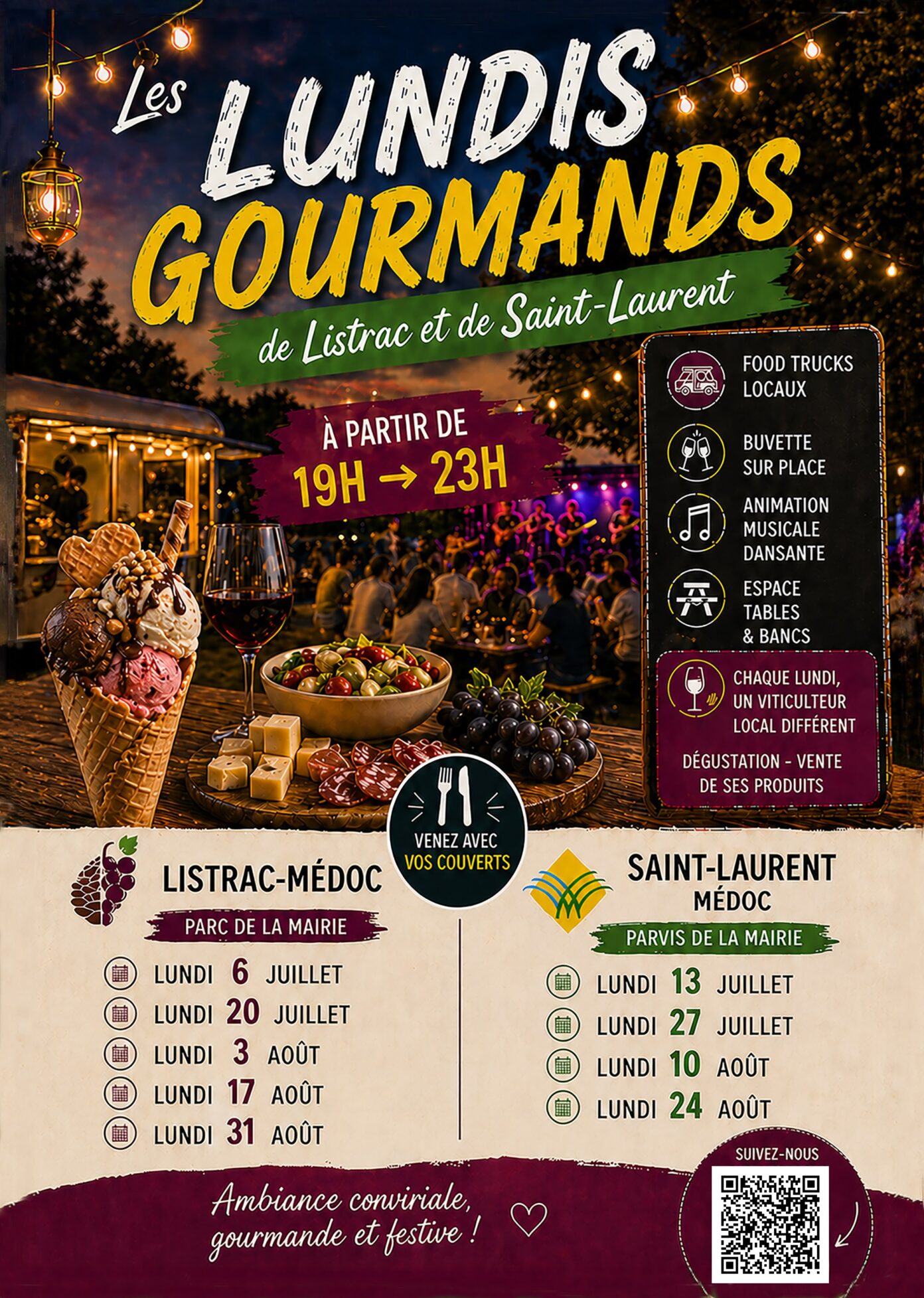 Les Lundis Gourmands de Saint-Laurent-Médoc  Saint-Laurent-Médoc
