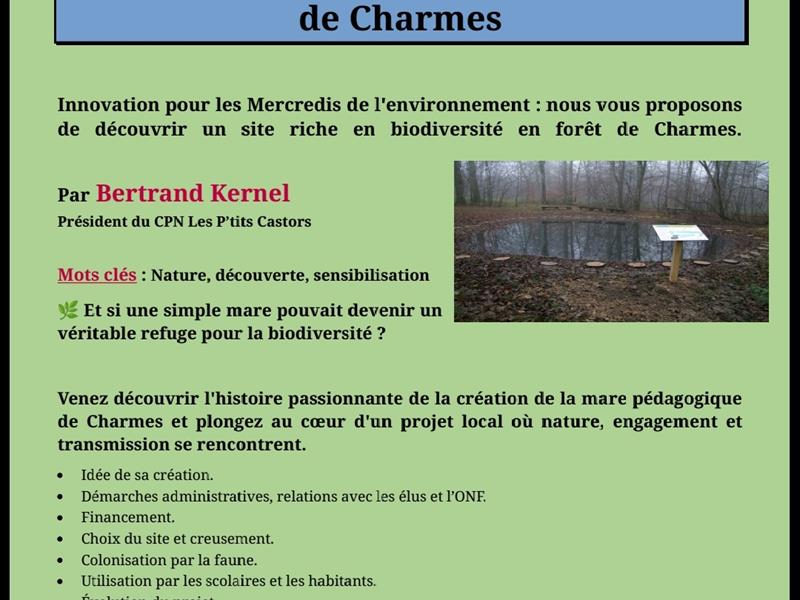 Les mercredis de l&rsquo;environnement  Charmes