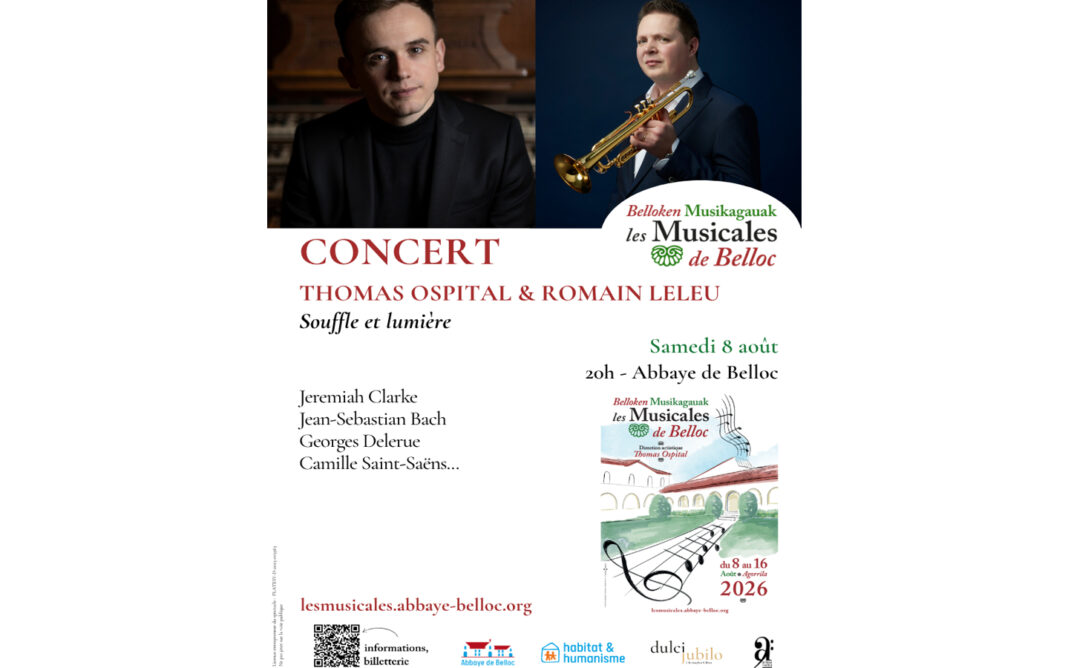 Les musicales de Belloc Concert Trompette et Orgue Abbaye Urt