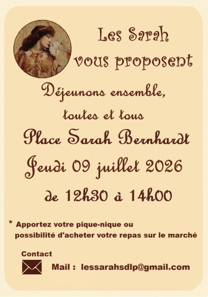 « Les Sarah sont dans la place », vous proposent Place Sarah Bernhardt Rennes