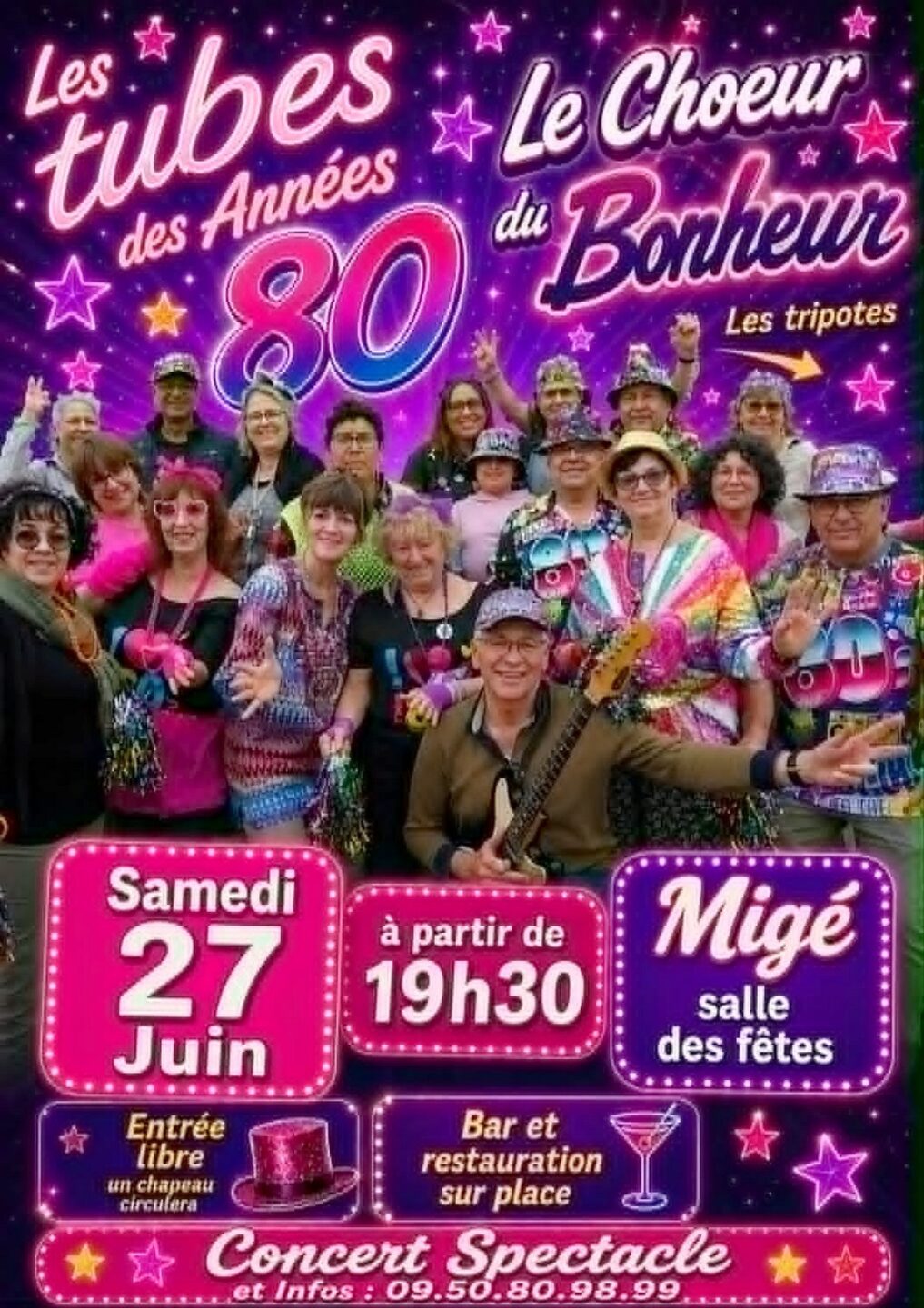 Les Tubes des Années 80 par le Choeur du Bonheur Salle des Fêtes Migé