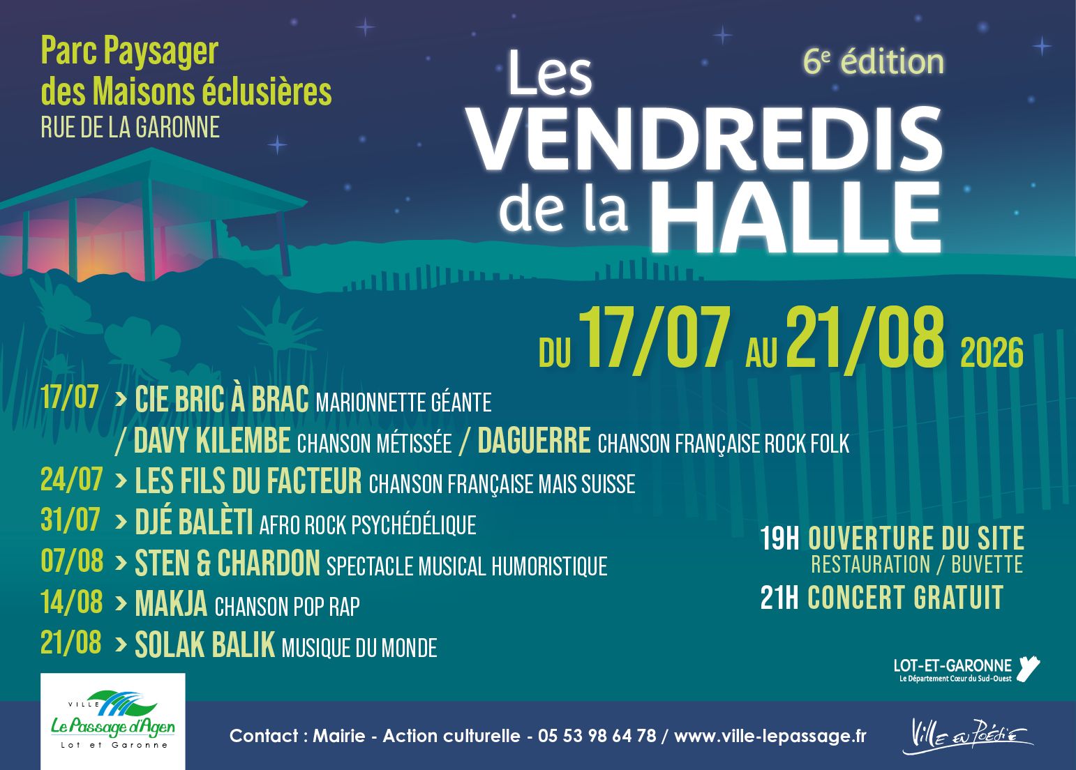 Les Vendredis de la Halle Rue de la Garonne Le Passage 2026-07-17