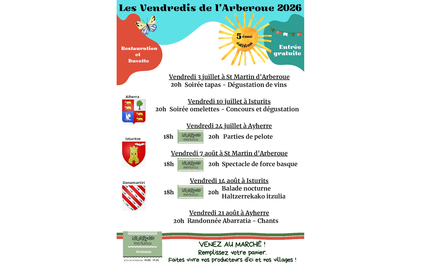 Les vendredis de l'Arbéroue soirée tapas
