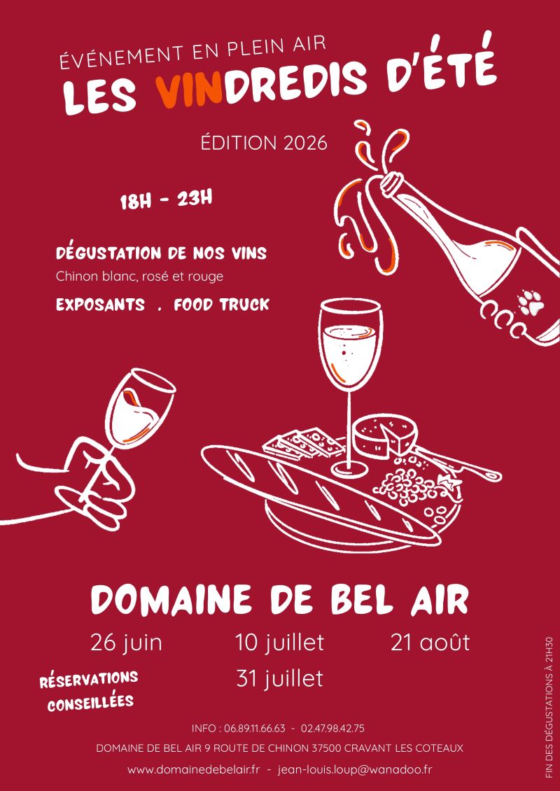 Les Vindredis d&rsquo;Été au Domaine de Bel Air  Cravant-les-Côteaux