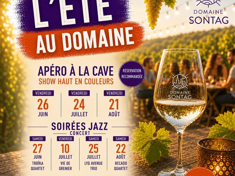 L&rsquo;été au Domaine Sontag Apéro à la cave  Contz-les-Bains