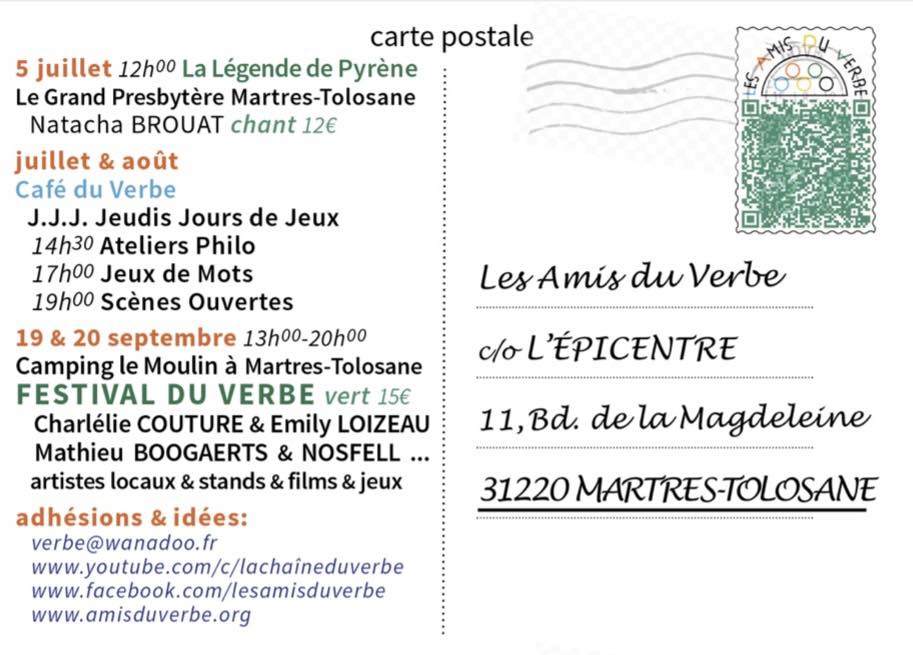 L’ÉTÉ DU VERBE L’EPICENTRE LES AMIS DU VERBE Martres-Tolosane