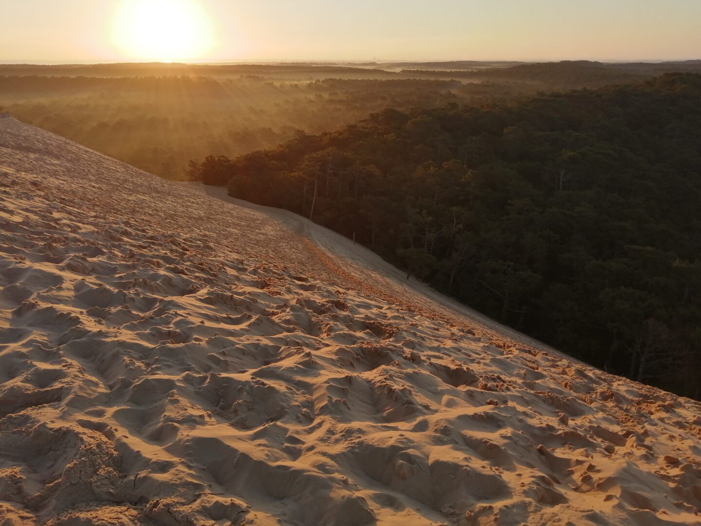 Lever du soleil sur la Dune du Pilat Gujan-Mestras