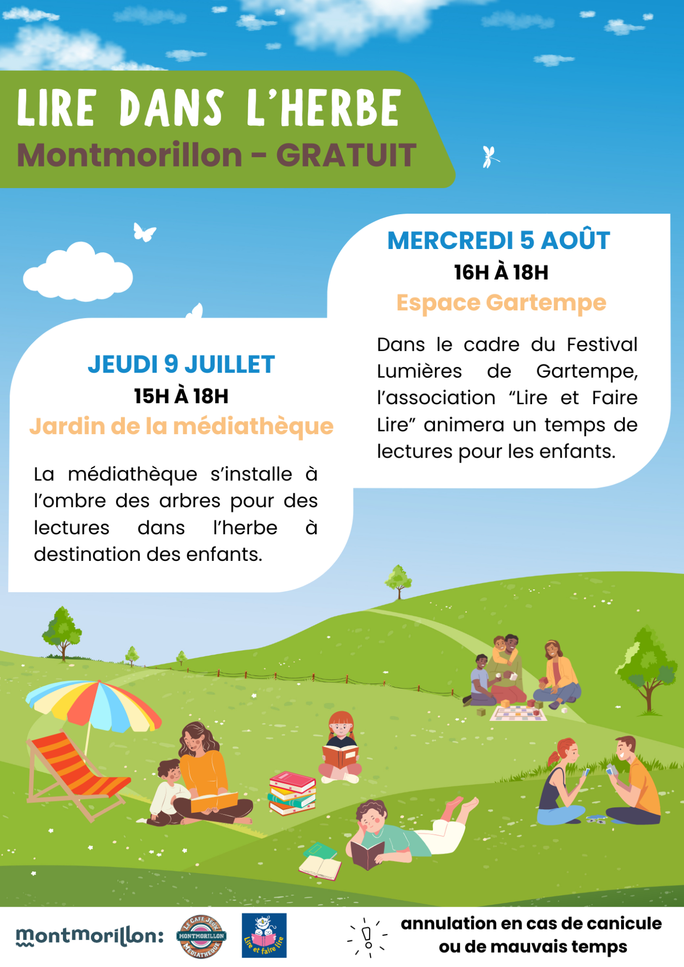 Lire dans l’herbe  Montmorillon