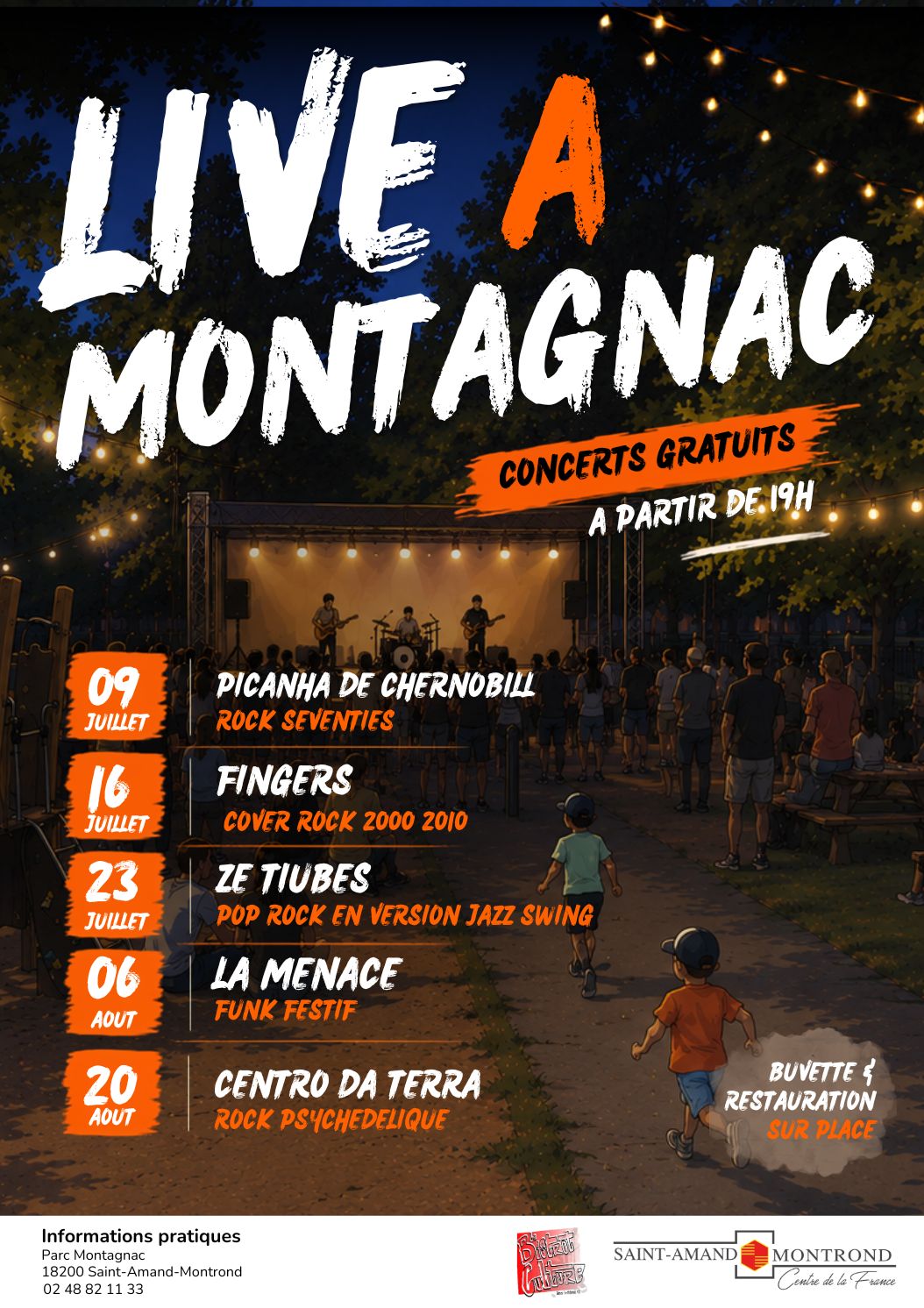 Live à Montagnac Concerts gratuits  Saint-Amand-Montrond