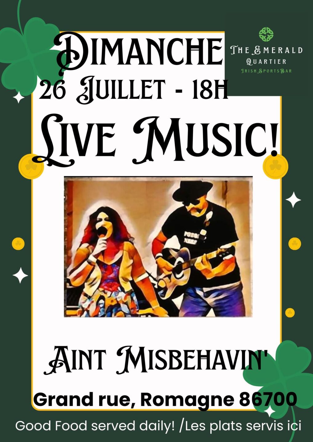 Live Music Aint Misbehavin’ Romagne