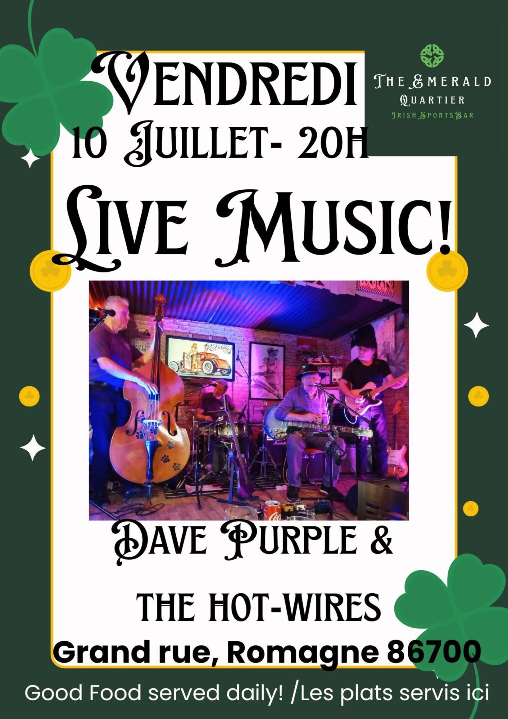 Live Music David Purple & The Hot-Wire Romagne