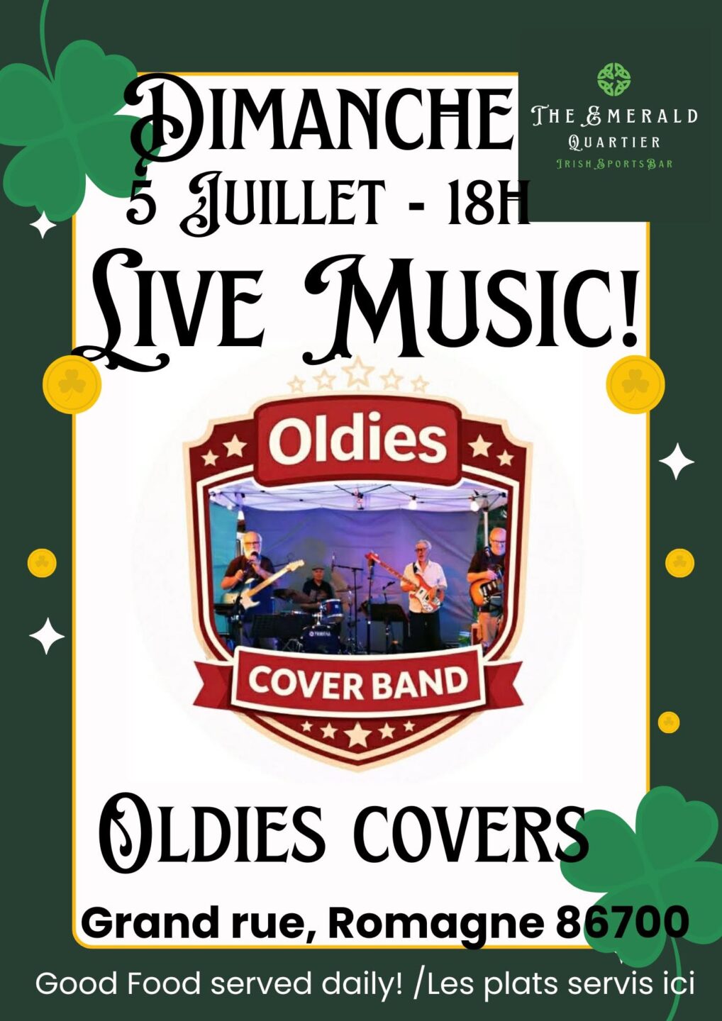 Live Music Oldies Covers Romagne