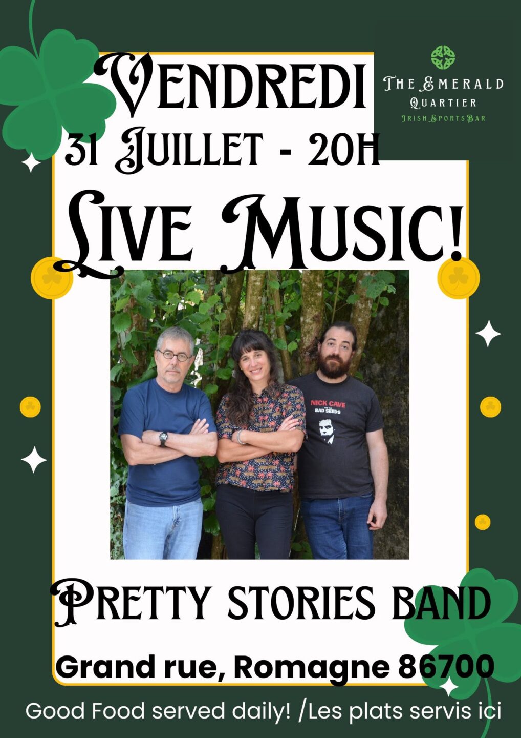 Live Music Pretty Storie Band Romagne