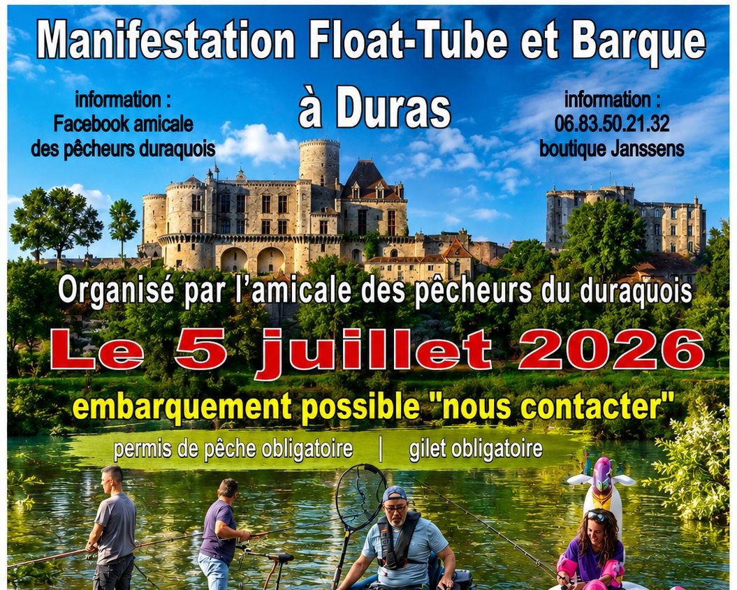 Manifestation Float-tube et Barque à Duras Les Cavales Duras 2026-07-05
