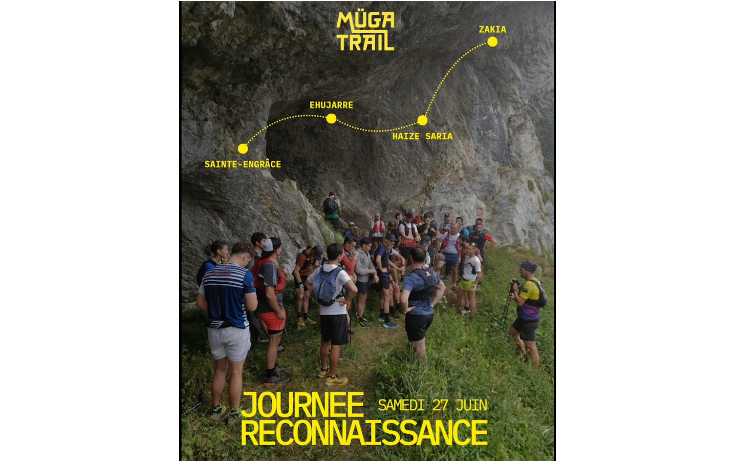 Marathon Müga trail reconnaissance terrain Église Sainte-Engrâce 2026-07-27