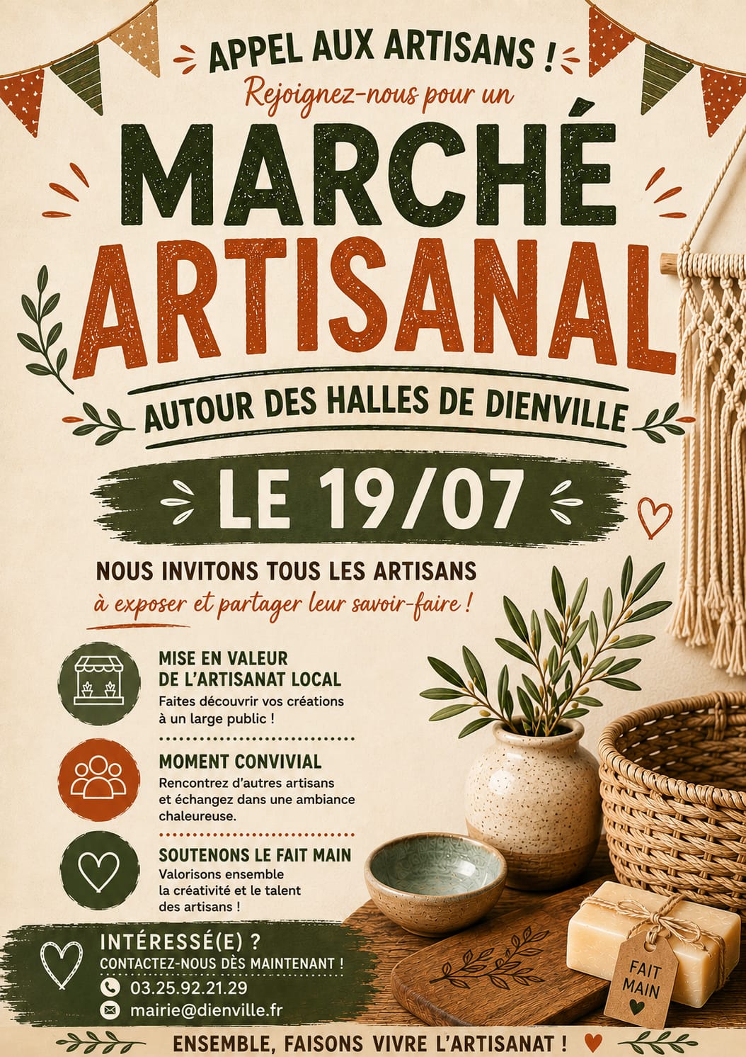 Marché artisanal et produits du terroir 6 avenue Paul Girard Dienville 2026-07-19