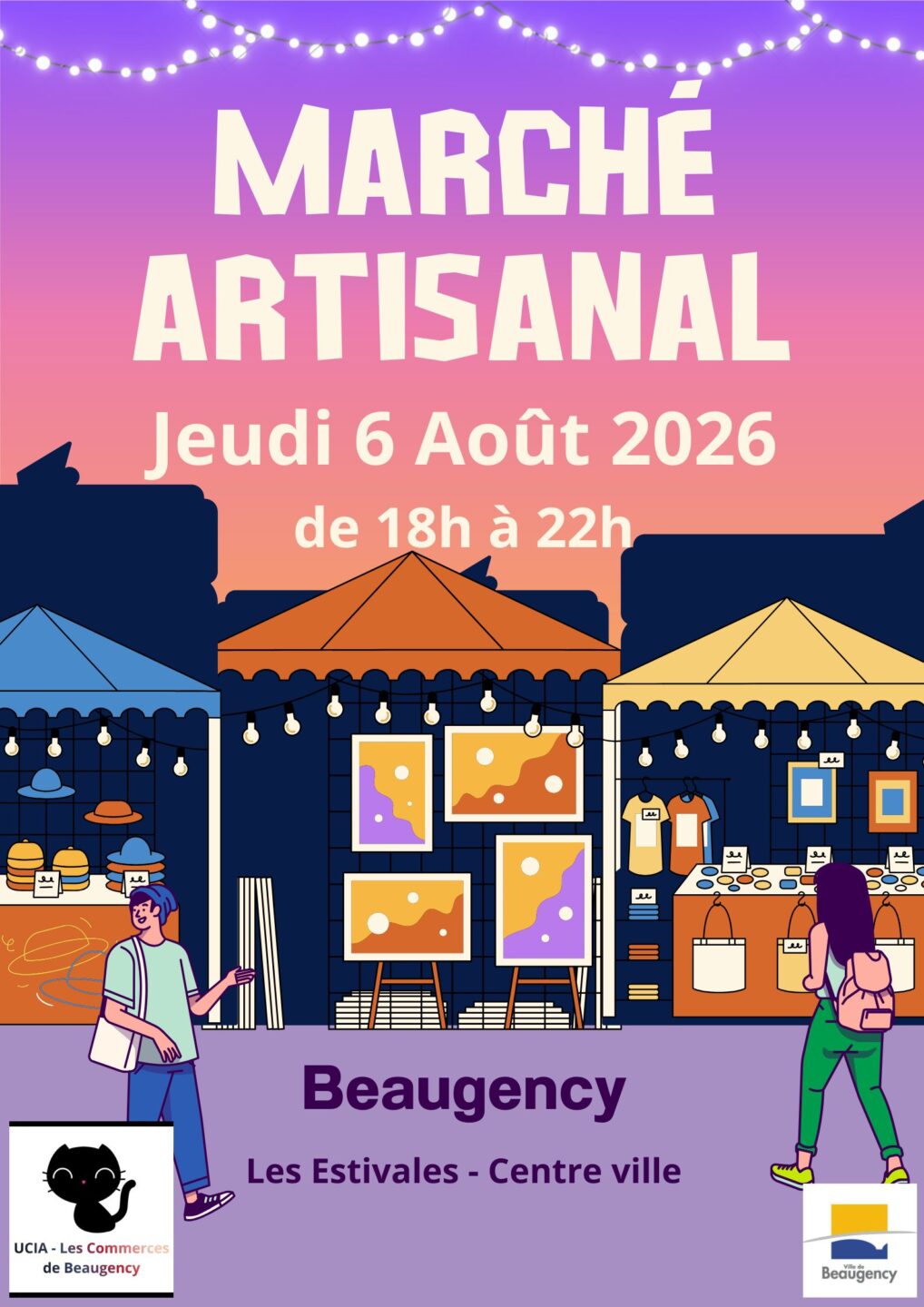 Marché artisanal nocturne Rue de l'Ours Beaugency 2026-08-06
