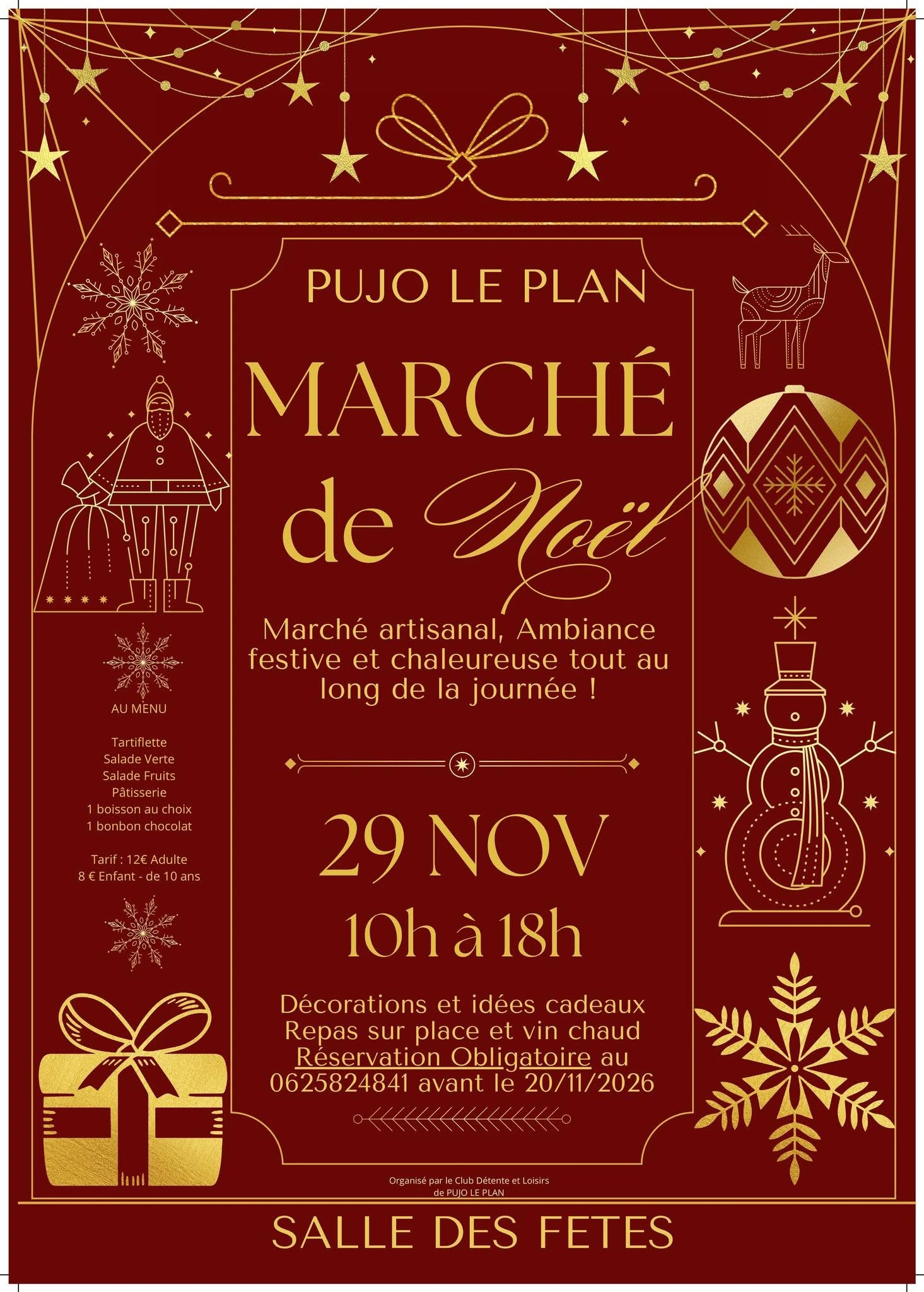 Marché de Noël Salle des Fêtes Pujo-le-Plan 2026-11-29