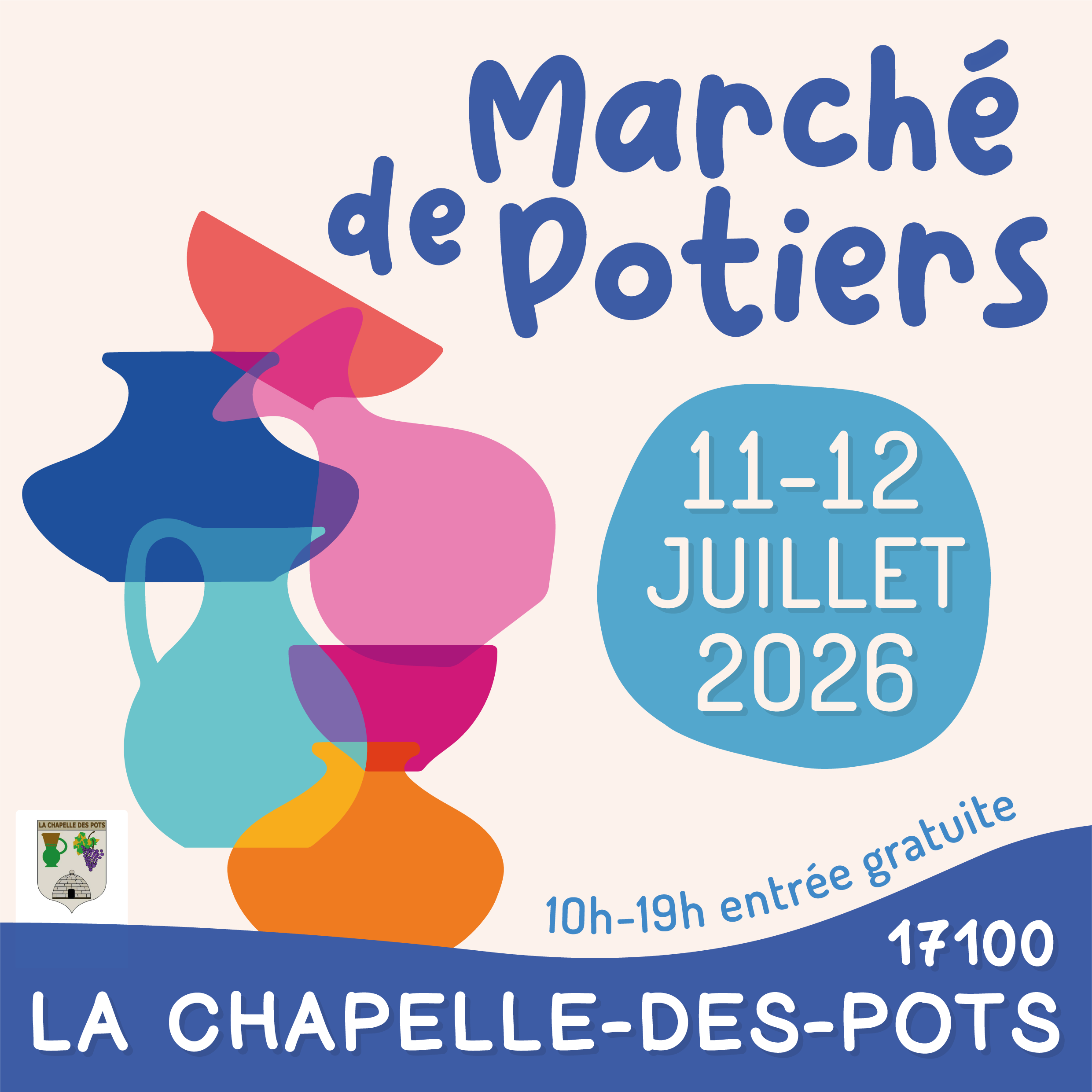 Marché de potiers à La Chapelle-des-Pots (17) Place de la mairie — Place de la mairie — La Chapelle-des-Pots — 11 juillet 2026