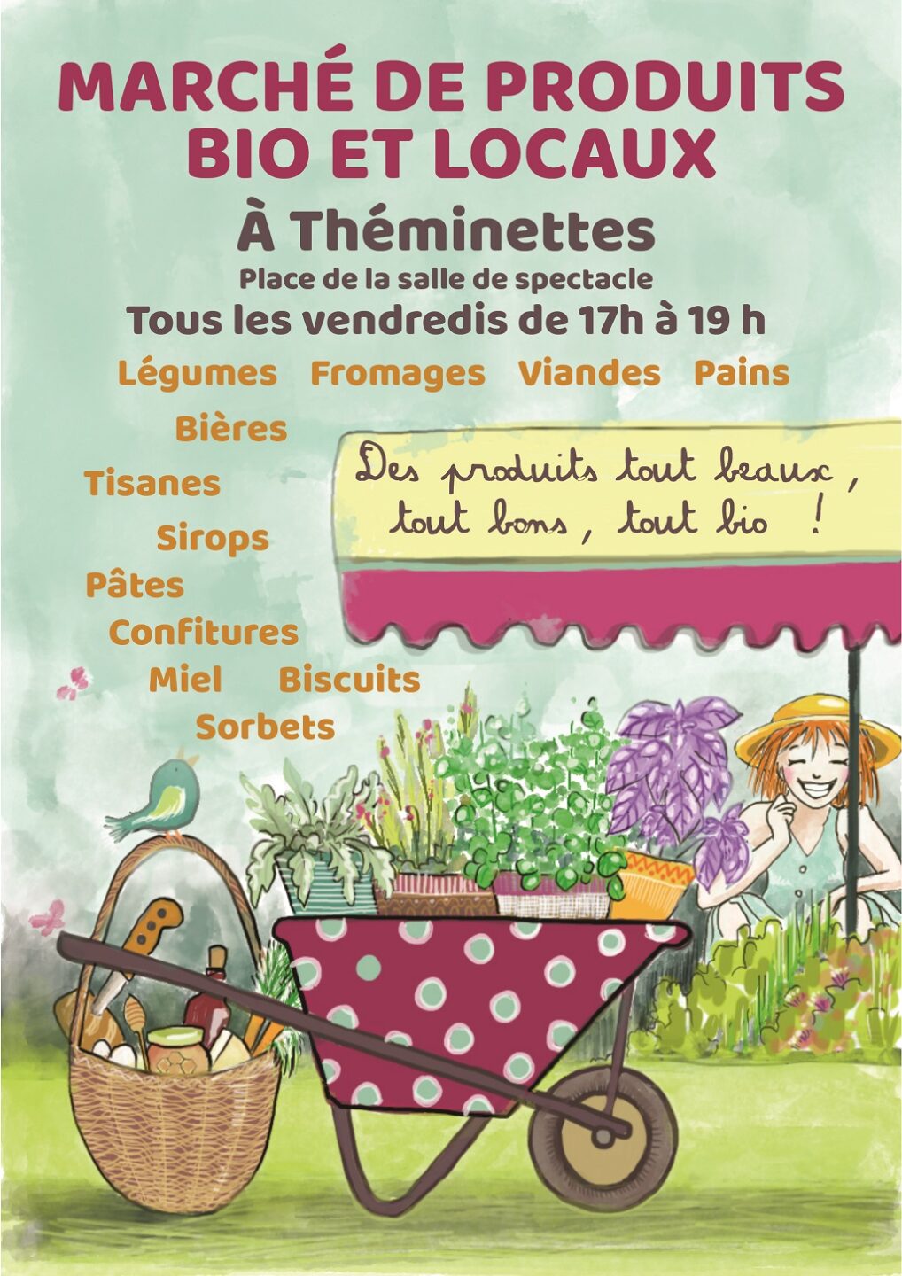 Marché de Producteurs Bio et locaux à Théminettes Théminettes