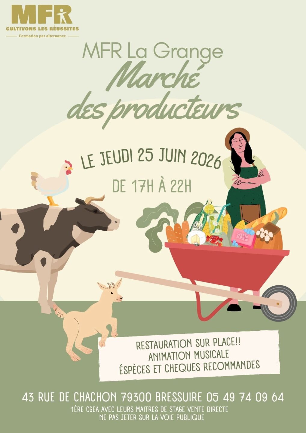 Marché de producteurs MFR La Grange Bressuire