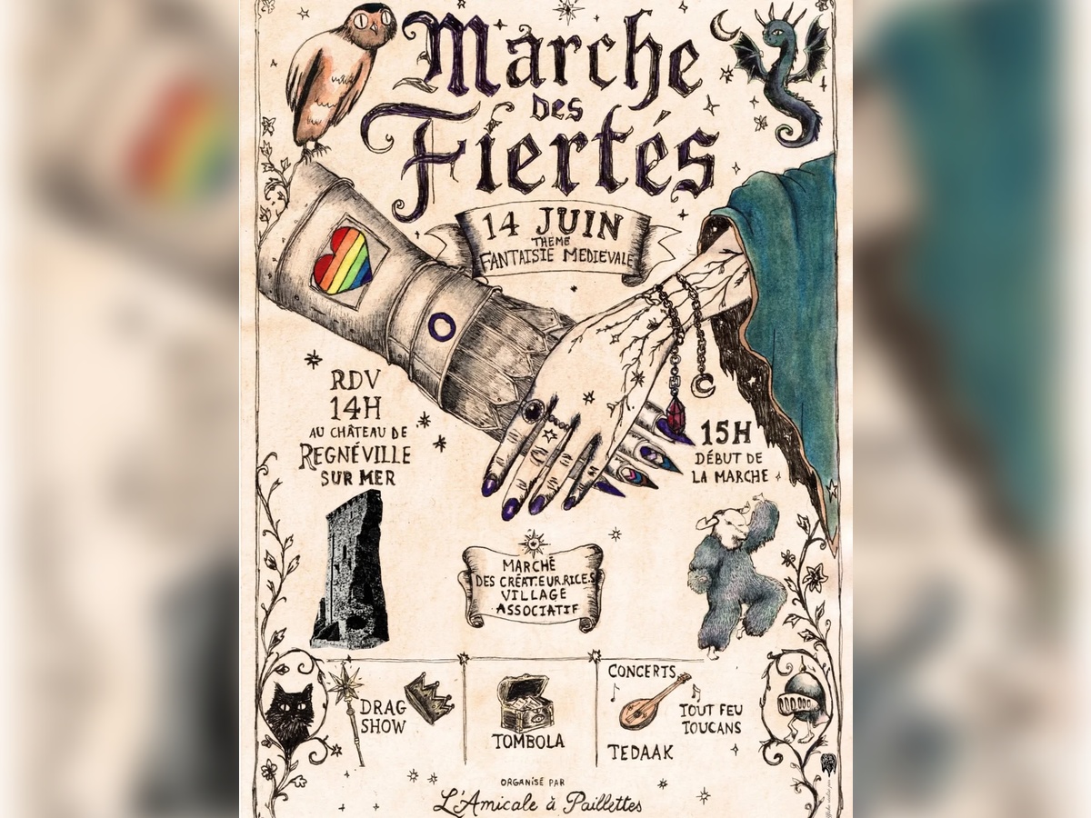 Marche des fiertés château Regnéville-sur-Mer