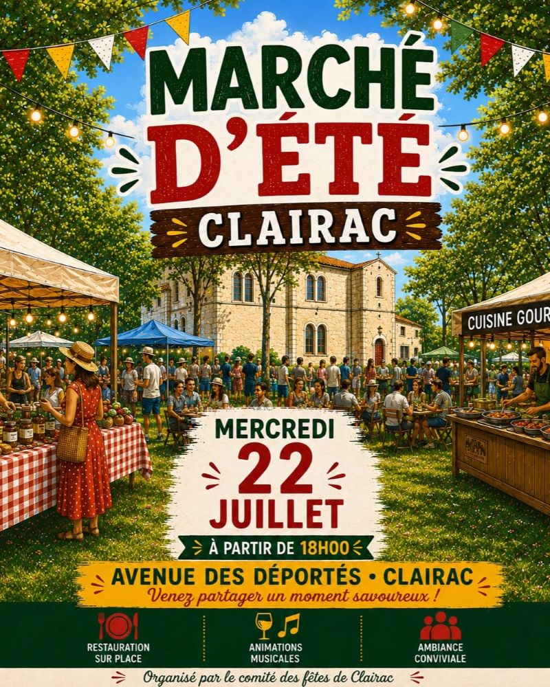Marché d’été à Clairac Clairac