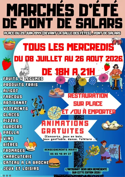 Marché d&rsquo;été  Pont-de-Salars
