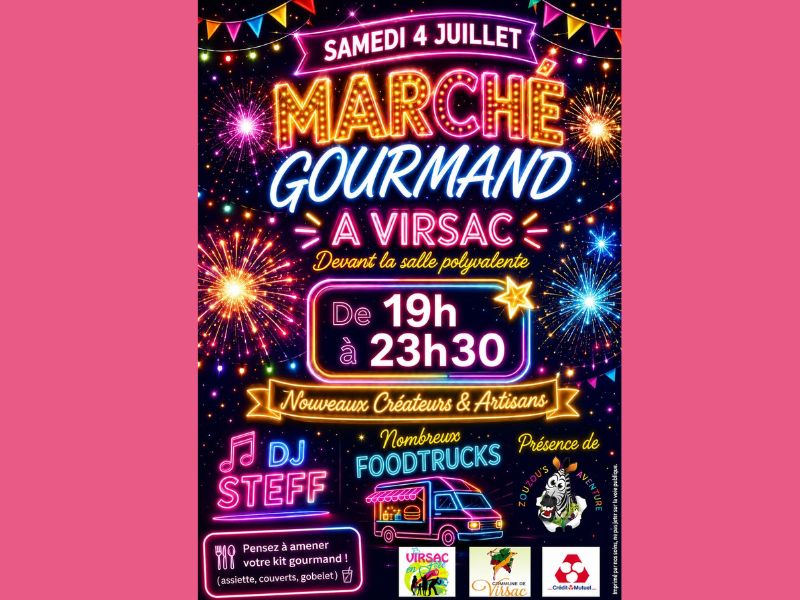 Marché gourmand à Virsac Salle municipale Virsac