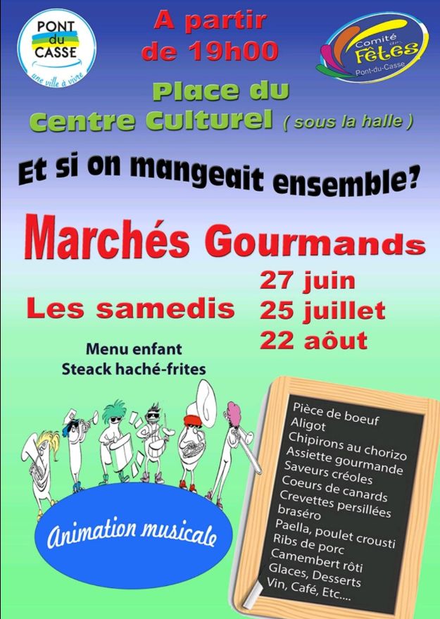 Marché Gourmand de Pont-du-Casse Halle esplanade du centre culturel Pont-du-Casse