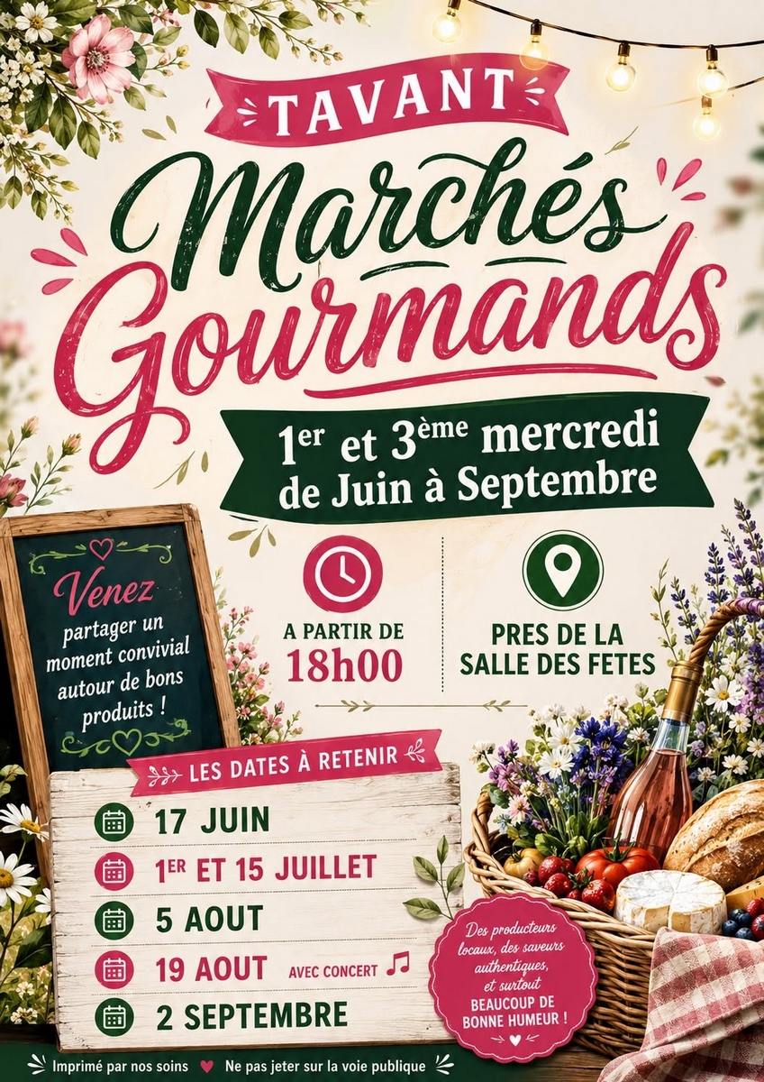 Marché gourmand de Tavant Tavant