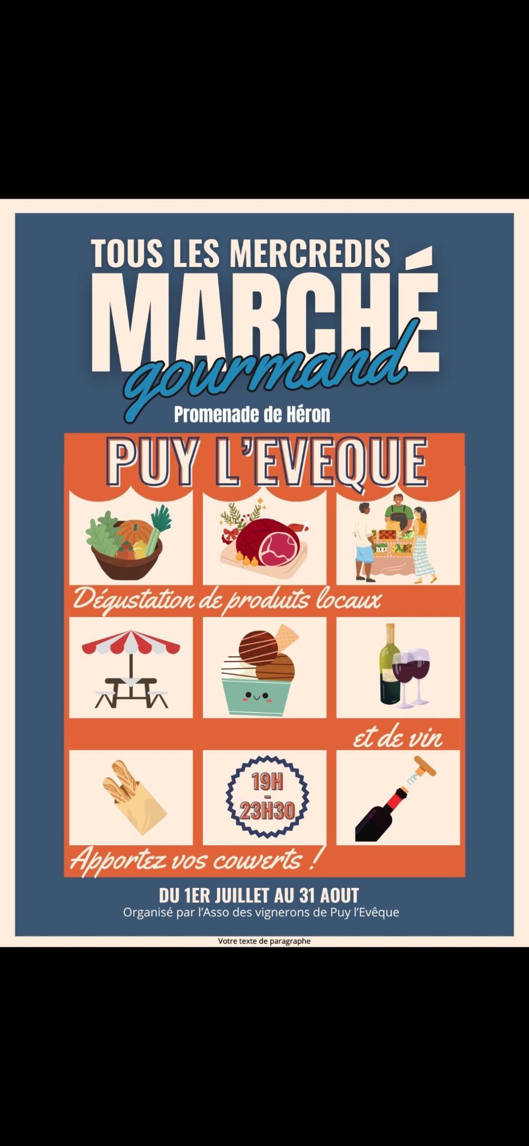 Marché gourmand des producteurs à Puy-l&rsquo;Evêque  Puy-l&rsquo;Évêque