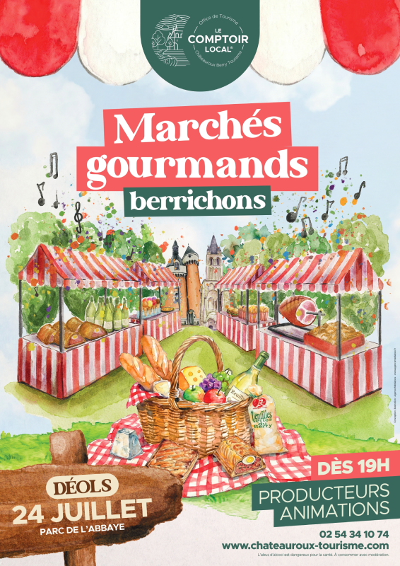 Marché Gourmand du Berry Rue de l'Abbaye Déols 2026-07-24