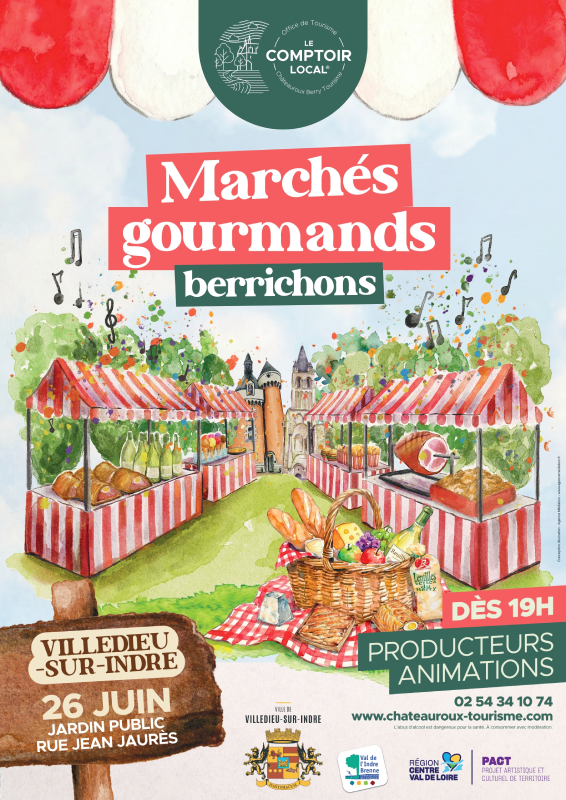 Marché Gourmand du Berry Rue Jean Jaurès Villedieu-sur-Indre 2026-06-26