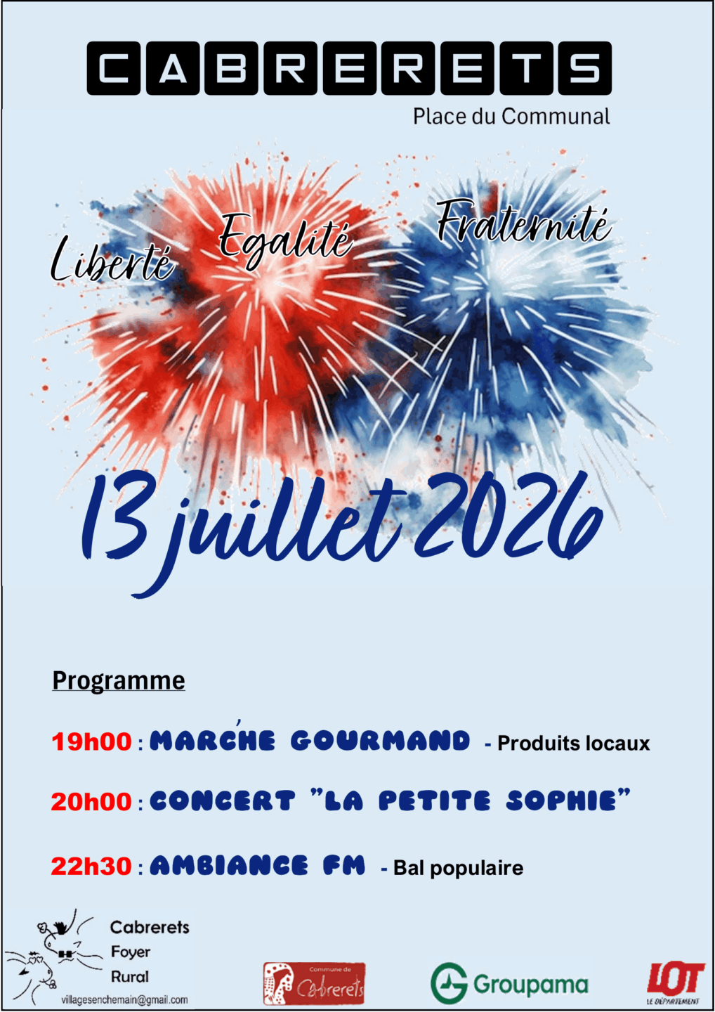 Marché gourmand et bal populaire à Cabrerets Cabrerets