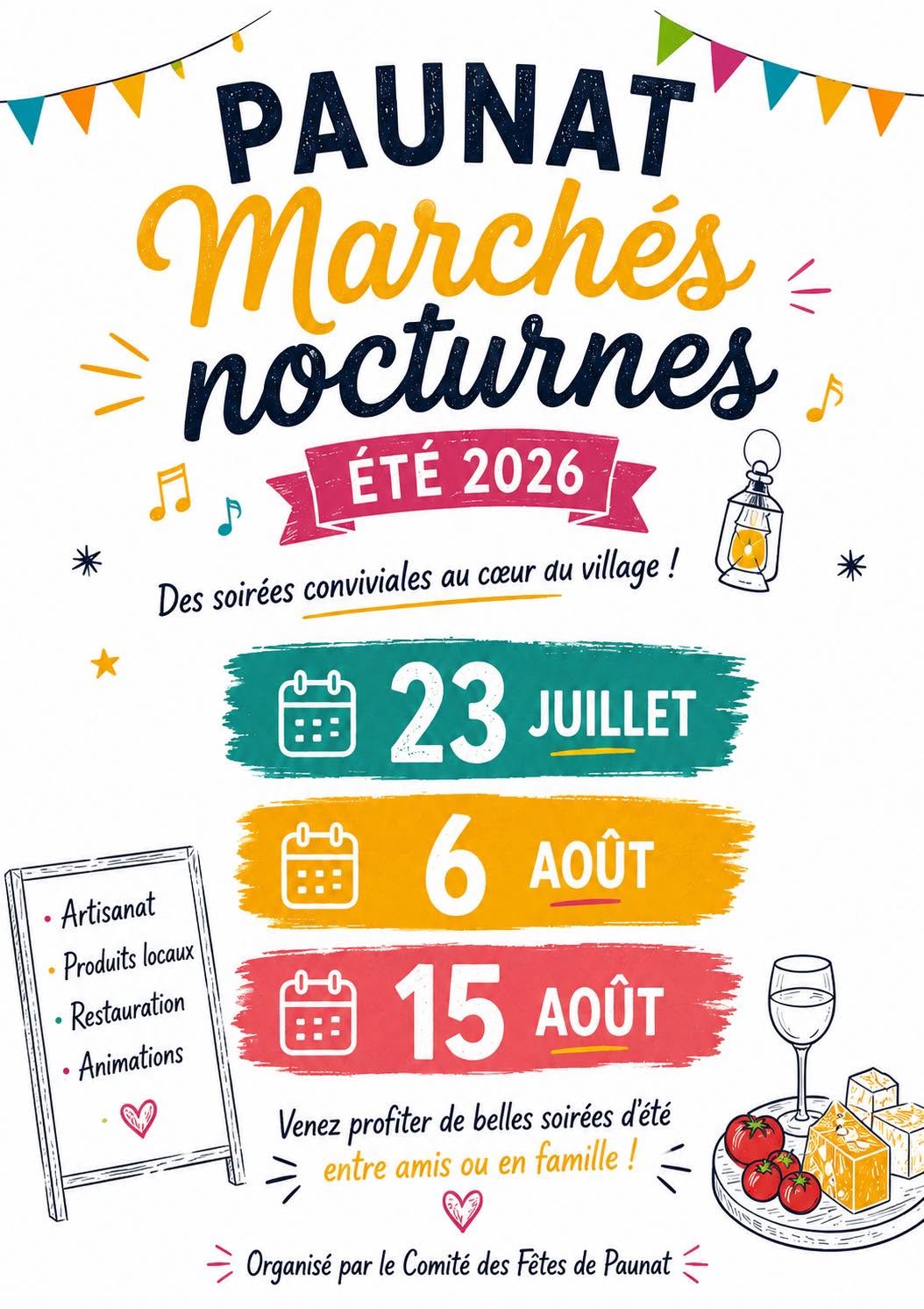 Marché gourmand nocturne Paunat