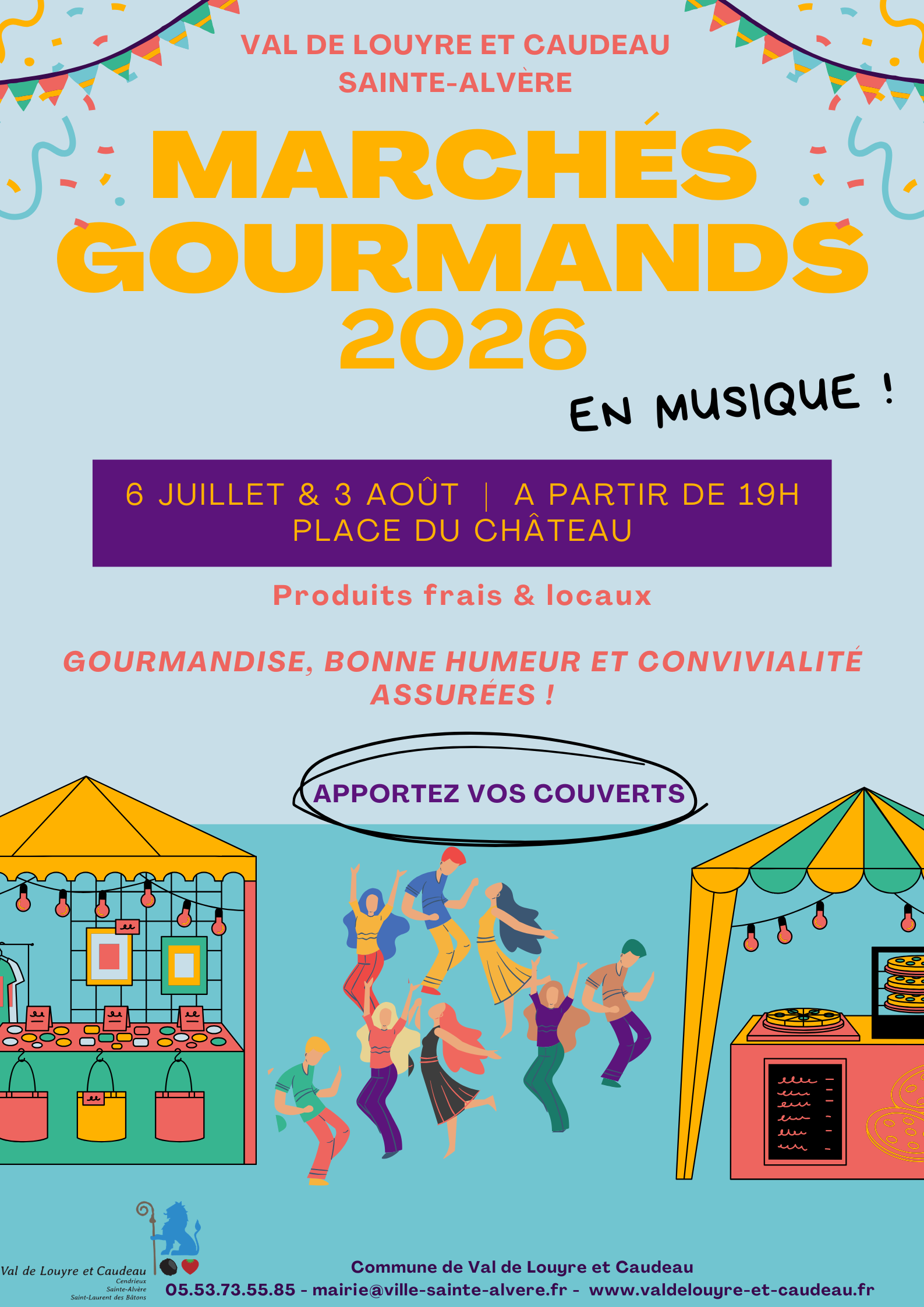 Marché gourmand Place du château Val de Louyre et Caudeau 2026-08-03