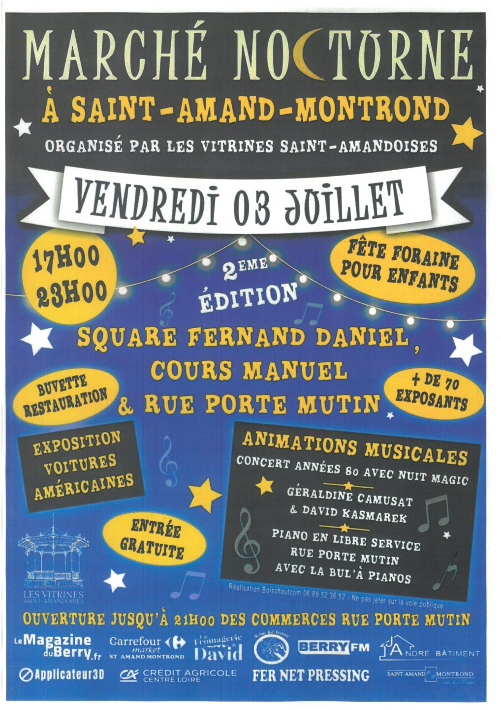 Marché nocturne à Saint-Amand-Montrond Saint-Amand-Montrond