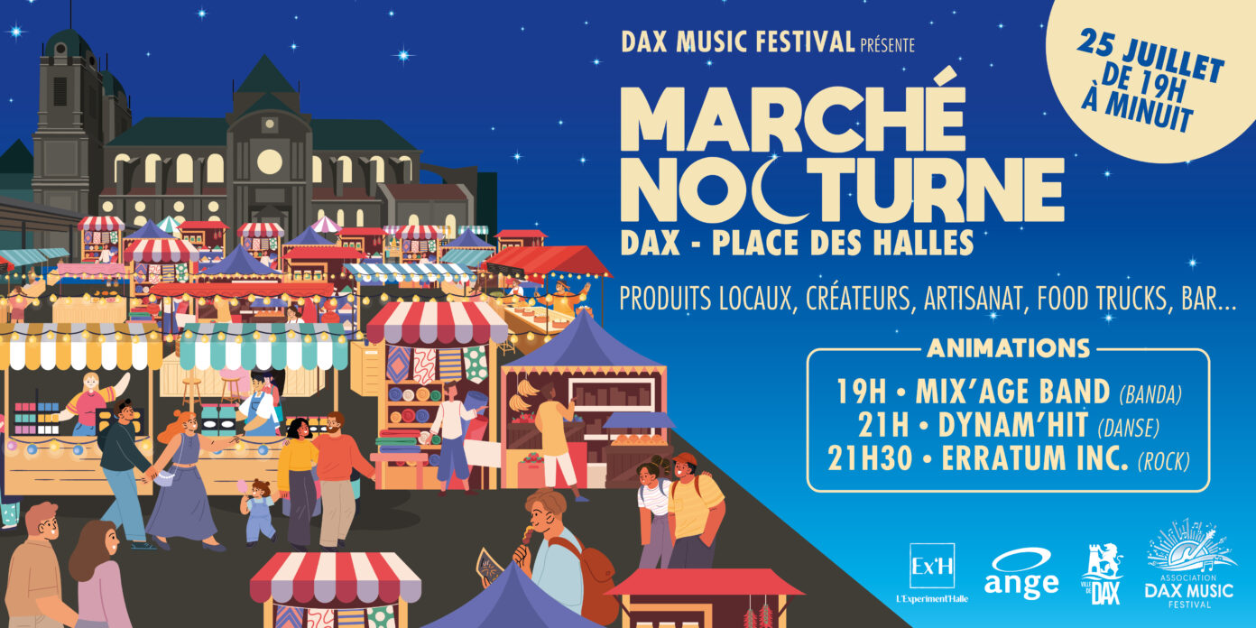 Marché nocturne Place Des Halles Dax