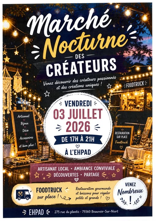 Marché nocturne des créateurs à Beauvoir-sur-Niort Beauvoir-sur-Niort